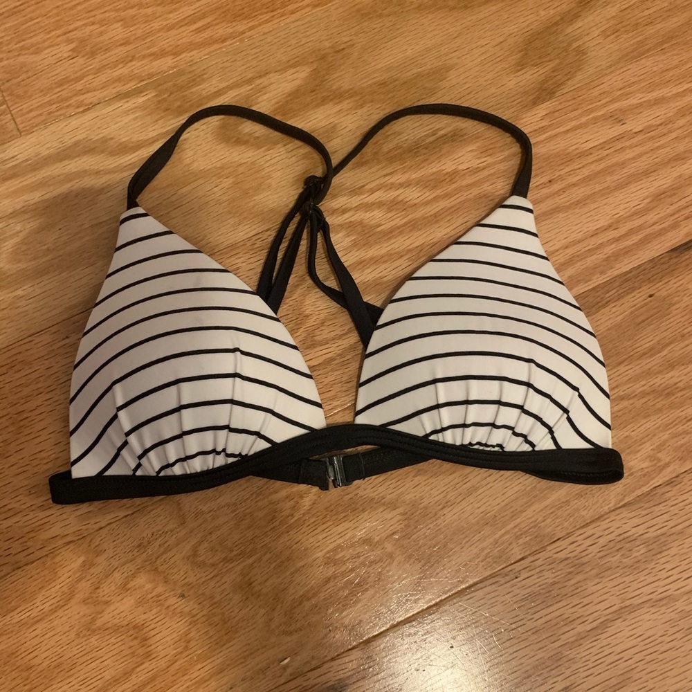 Striped bikini top